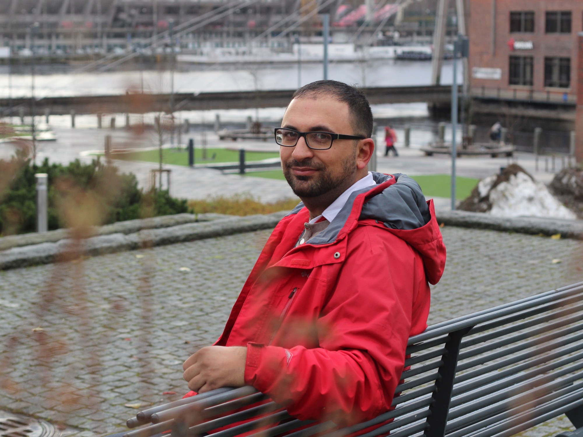 Sahba Frooghi photographed by Peter Seenan in Tampere, Finland in 2017 as part of Finland My Home constructive journalism project for Finland's centenary.