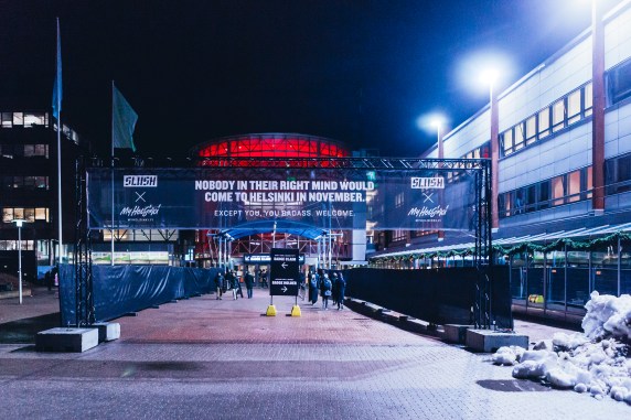 Banner welcoming people to Slush 2016